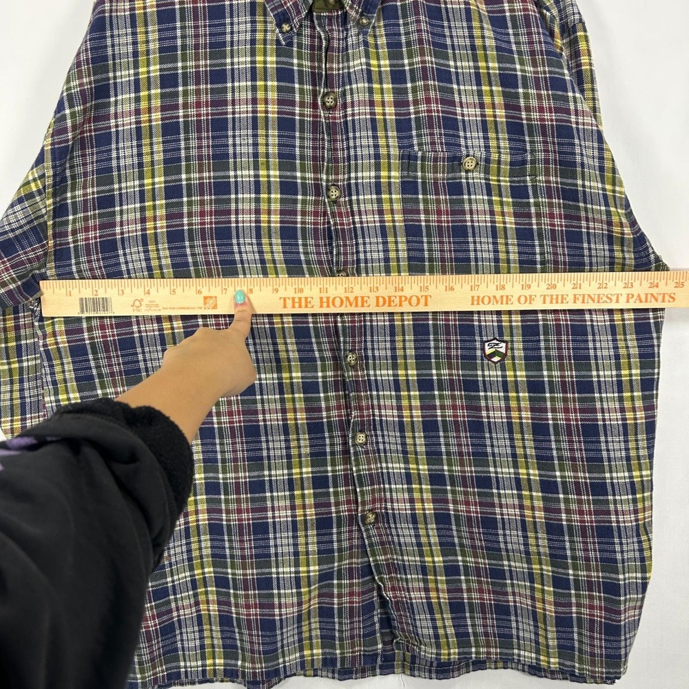 Nnza 90s Vintage Plaid Button-Down Long Sleeve Shirt Size XL - Picture 8 of 8